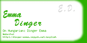 emma dinger business card